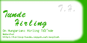 tunde hirling business card